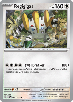 Regigigas z edície Prismatic Evolutions, karta č.86