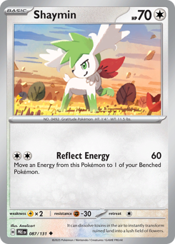 Shaymin z edície Prismatic Evolutions, karta č.87