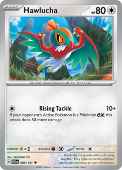 Hawlucha z edície Prismatic Evolutions, karta č.89