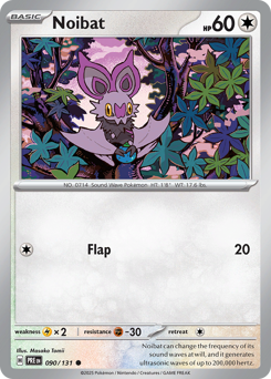 Noibat z edície Prismatic Evolutions, karta č.90