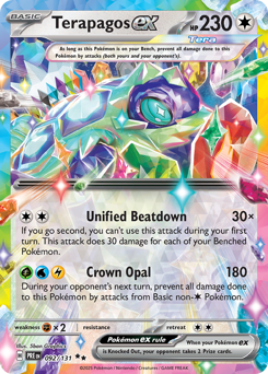 Terapagos ex z edície Prismatic Evolutions, karta č.92
