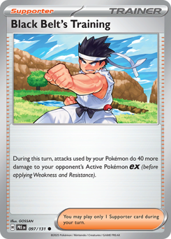 Black Belt's Training z edície Prismatic Evolutions, karta č.97