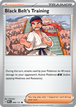 Black Belt's Training z edície Prismatic Evolutions, karta č.98