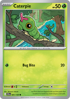 Caterpie z edície Journey Together, karta č.1