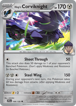 Hop's Corviknight z edície Journey Together, karta č.108