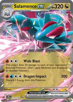Salamence ex z edície Journey Together, karta č.114