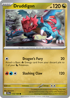 Druddigon z edície Journey Together, karta č.115