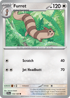 Furret z edície Journey Together, karta č.119