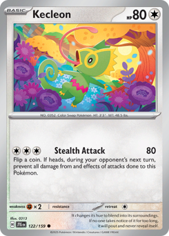 Kecleon z edície Journey Together, karta č.122