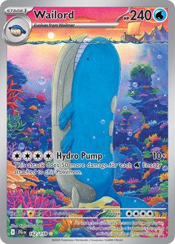 Wailord z edície Journey Together, karta č.162