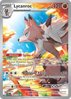 Lycanroc z edície Journey Together, karta č.166