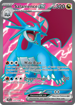 Salamence ex z edície Journey Together, karta č.177