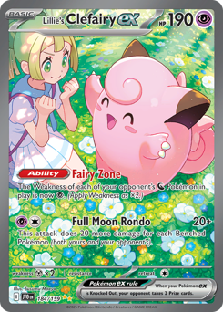 Lillie's Clefairy ex z edície Journey Together, karta č.184