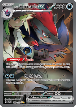 N's Zoroark ex z edície Journey Together, karta č.185