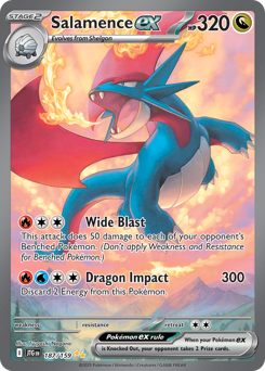 Salamence ex z edície Journey Together, karta č.187