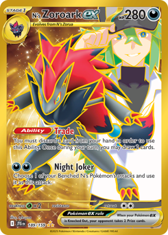 N's Zoroark ex z edície Journey Together, karta č.189