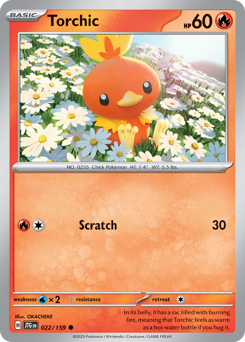 Torchic z edície Journey Together, karta č.22