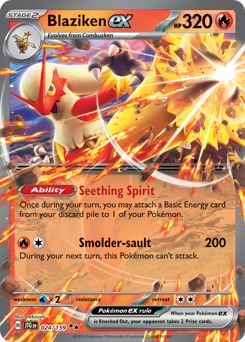 Blaziken ex z edície Journey Together, karta č.24