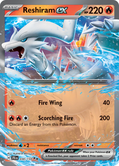 Reshiram ex z edície Journey Together, karta č.30