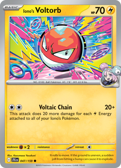 Iono's Voltorb z edície Journey Together, karta č.47