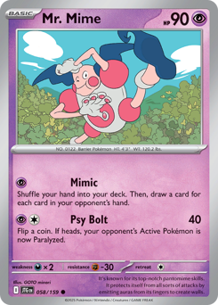 Mr. Mime z edície Journey Together, karta č.58