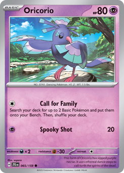 Oricorio z edície Journey Together, karta č.65