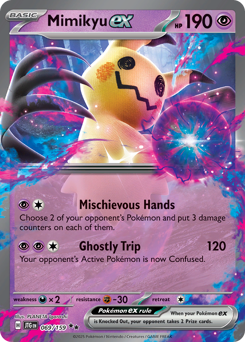 Mimikyu ex z edície Journey Together, karta č.69