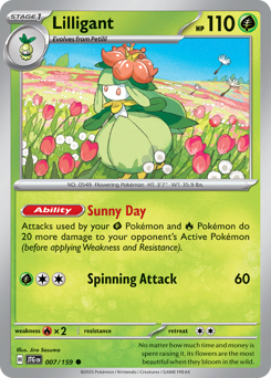 Lilligant z edície Journey Together, karta č.7