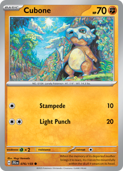 Cubone z edície Journey Together, karta č.76
