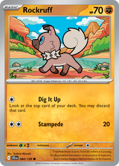 Rockruff z edície Journey Together, karta č.84