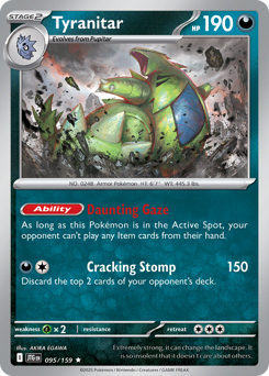 Tyranitar z edície Journey Together, karta č.95
