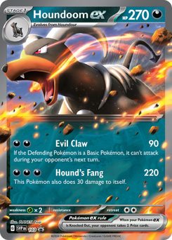 Houndoom ex z edície Scarlet & Violet Black Star Promos, karta č.103