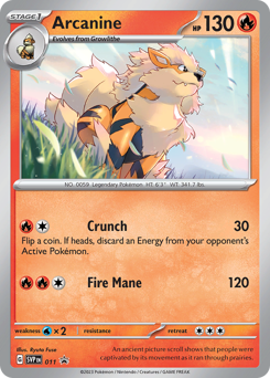 Arcanine z edície Scarlet & Violet Black Star Promos, karta č.11