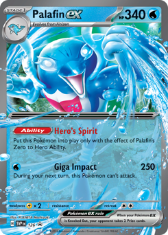 Palafin ex z edície Scarlet & Violet Black Star Promos, karta č.126