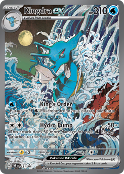 Kingdra ex z edície Scarlet & Violet Black Star Promos, karta č.131