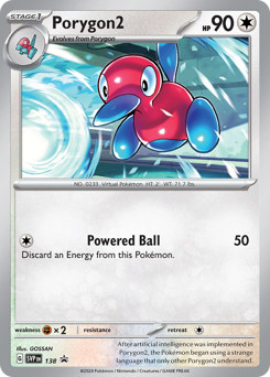 Porygon2 z edície Scarlet & Violet Black Star Promos, karta č.138