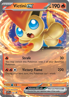Victini ex z edície Scarlet & Violet Black Star Promos, karta č.142