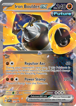 Iron Boulder ex z edície Scarlet & Violet Black Star Promos, karta č.147