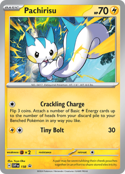 Pachirisu z edície Scarlet & Violet Black Star Promos, karta č.158