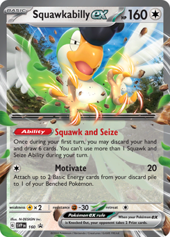 Squawkabilly ex z edície Scarlet & Violet Black Star Promos, karta č.160