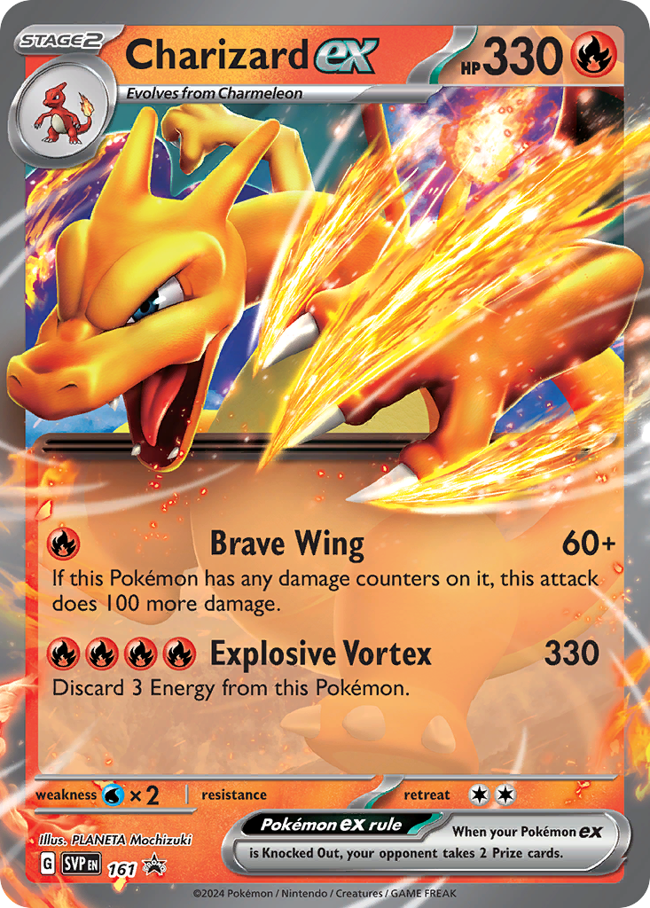 Charizard ex z edície Scarlet & Violet Black Star Promos, karta č.161
