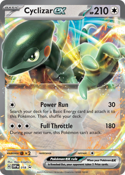 Cyclizar ex z edície Scarlet & Violet Black Star Promos, karta č.18