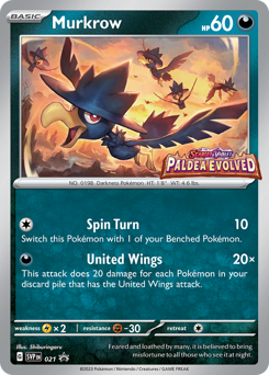 Murkrow z edície Scarlet & Violet Black Star Promos, karta č.21