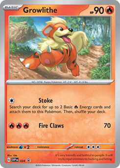 Growlithe z edície Scarlet & Violet Black Star Promos, karta č.24