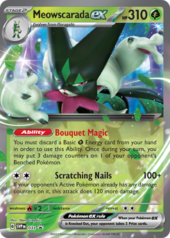 Meowscarada ex z edície Scarlet & Violet Black Star Promos, karta č.33