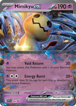 Mimikyu ex z edície Scarlet & Violet Black Star Promos, karta č.4
