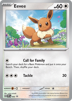 Eevee z edície Scarlet & Violet Black Star Promos, karta č.43