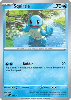 Squirtle z edície Scarlet & Violet Black Star Promos, karta č.48