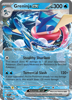 Greninja ex z edície Scarlet & Violet Black Star Promos, karta č.54