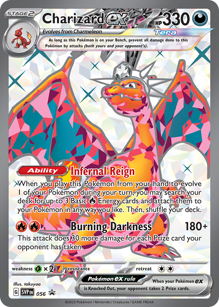 Charizard ex z edície Scarlet & Violet Black Star Promos, karta č.56